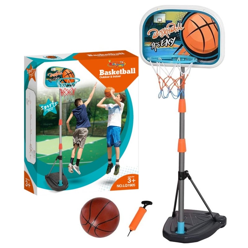 King Sport - Real Action Basketball Set with Stand Net 158 cm - LQ1905 - Image 2
